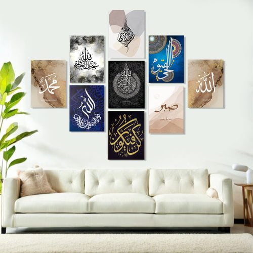 Home Decoration Item 9 Pcs Wall Decor Photo On Wall Canvas Art