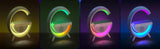 G Shaped Rgb Light Table Lamp With Wireless Charger Bt2301