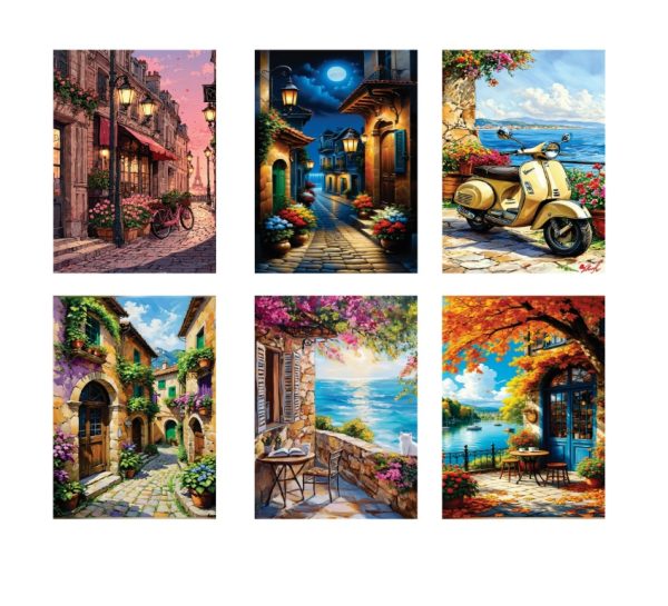 Pack Of 6 Sticky Wooden Canvas Frames