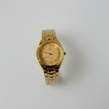 Premium Golden Stainless Steel Strap –  Durable & Lightweight Casual Wristwatch