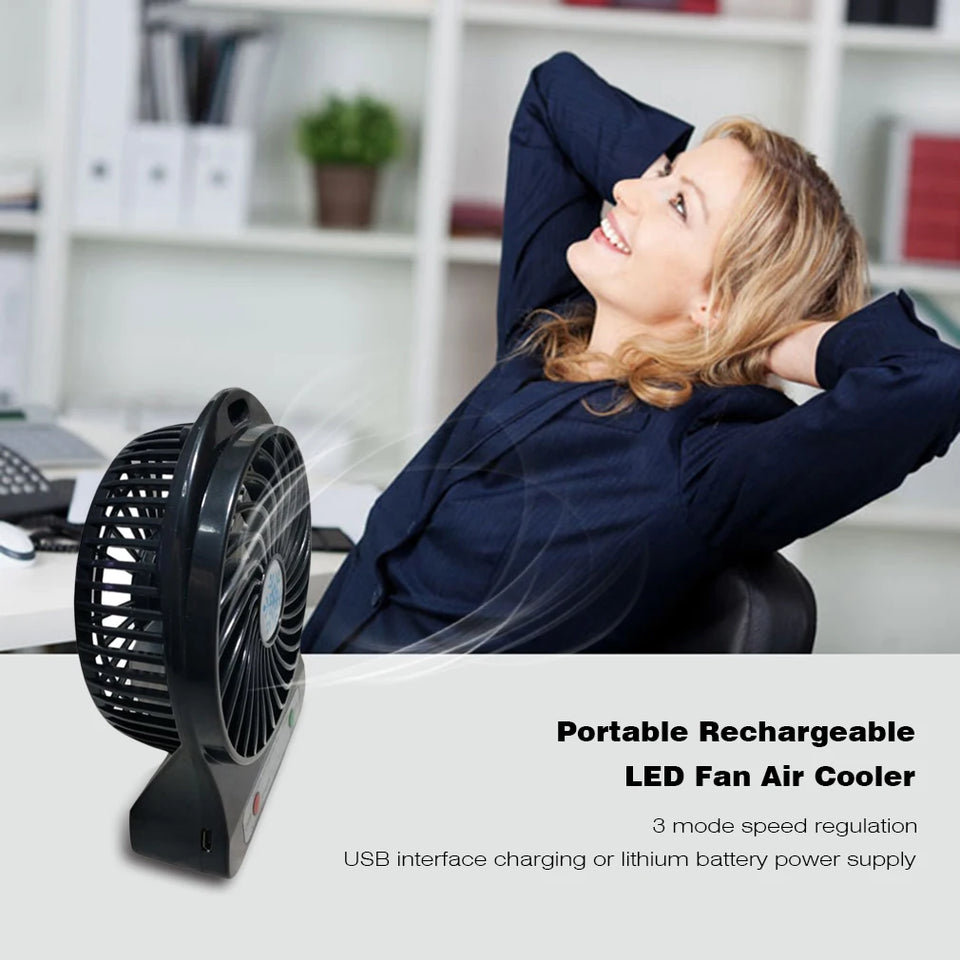 Portable Mini Usb Fan Rechargeable Battery