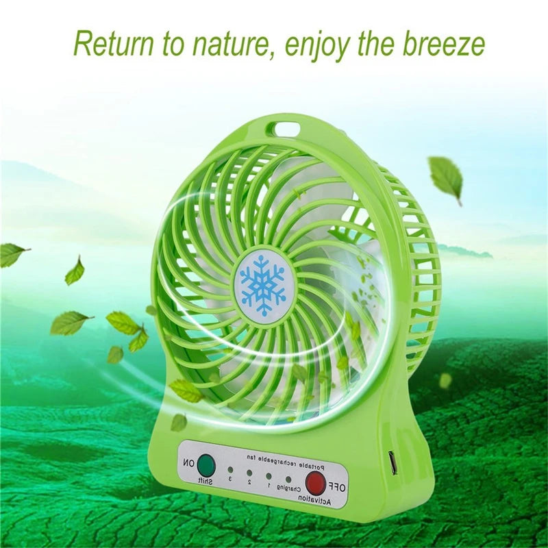 Portable Mini Usb Fan Rechargeable Battery