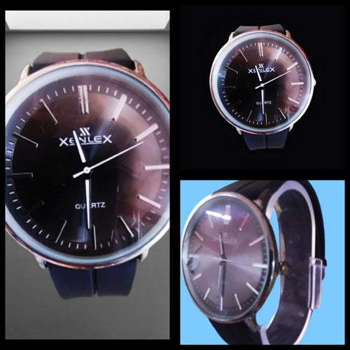 Modern Edge Black Silicone Strap Watch – Sleek, Durable, And Timeless