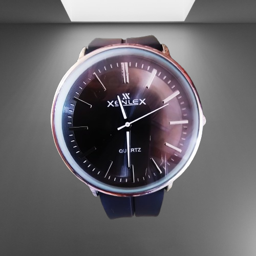 Modern Edge Black Silicone Strap Watch – Sleek, Durable, And Timeless