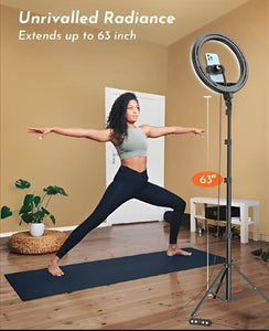 26cm Led Ring Light With Mobile Holder, 7ft Tripod Stand, 3 Light Colors