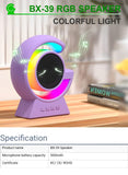Bx-39 Mini G Wireless Speaker With Rgb Light & Wireless Charging