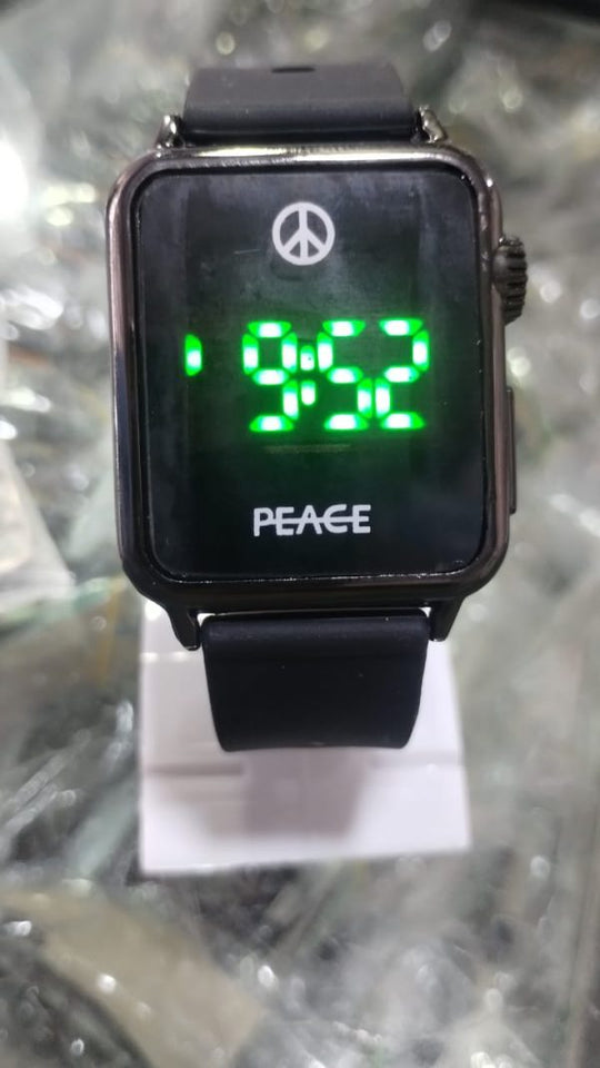 Modern Edge Silicon Strap Watch Black/brown