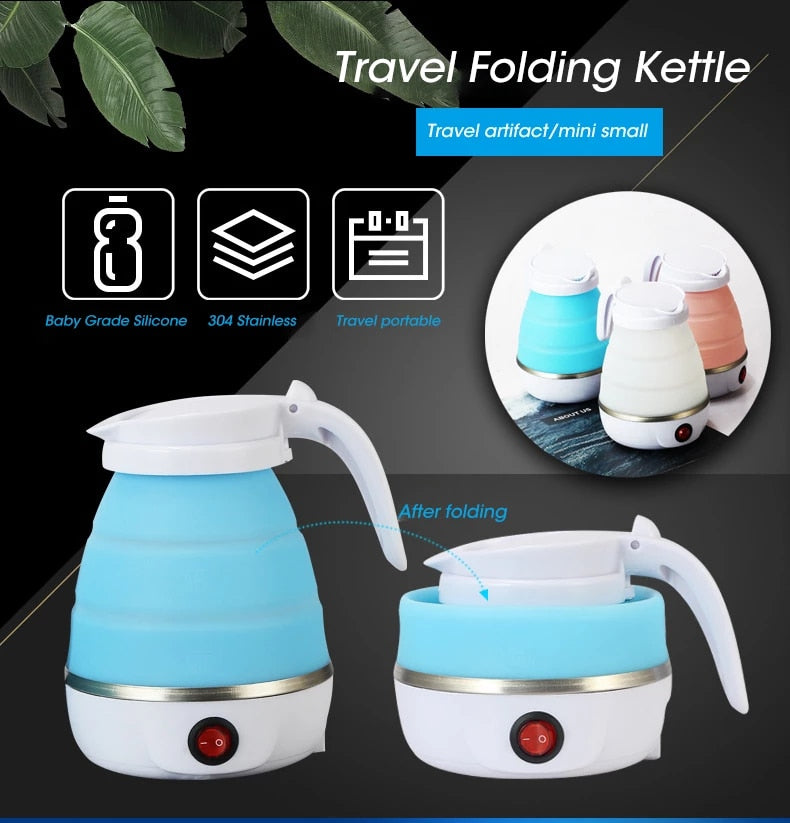 Foldable And Portable Teapot Water Heater Electric Kettle For Travel And Home