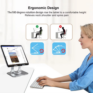 360° Rotating Metal Tablet & Mobile – Adjustable, Foldable, And Portable Desk