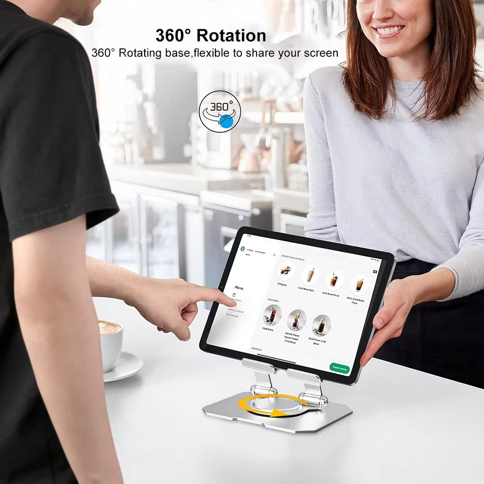 360° Rotating Metal Tablet & Mobile – Adjustable, Foldable, And Portable Desk