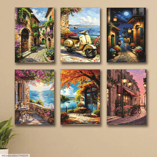 Pack Of 6 Sticky Wooden Canvas Frames